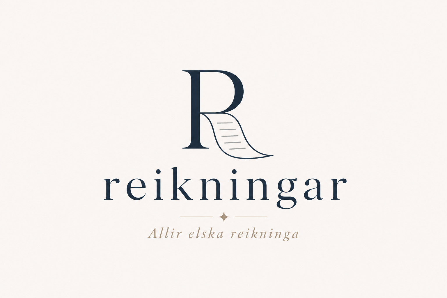 Reikningar logo — Allir elska reikninga